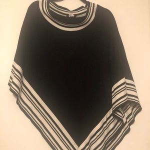 Black and White Poncho